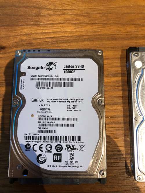 3X 2.5" Harddrive Seagate SSHD-1tb, WD 500gb, Toshiba 1TB