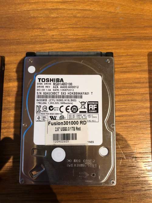 3X 2.5" Harddrive Seagate SSHD-1tb, WD 500gb, Toshiba 1TB