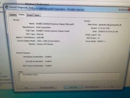 Dell Optiplex 760 Intel core2Quad CPU Q9400 @2.66, 4Gb Ram, 160gb Harddrive, Windows 7 Pro