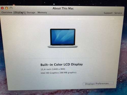 Macbook Pro Mid 2010, i7, 8gb Ram, Intel HD Graphics see photos please
