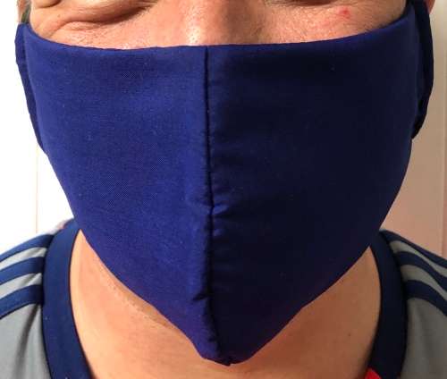 Face Masks Cotton (3 Layers) Blue