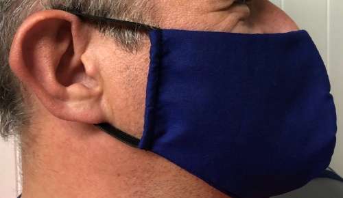 Face Masks Cotton (3 Layers) Blue