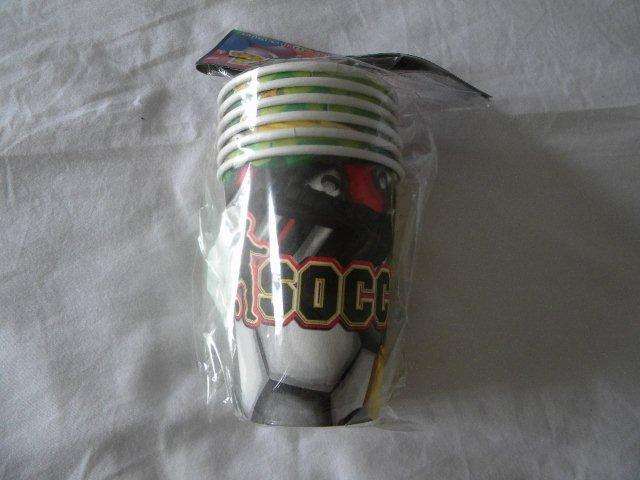 6 PARTY CUPS - SOCCER THEME