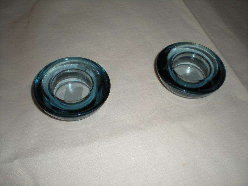 2 GLASS CANDLE HOLDERS FROM IKEA