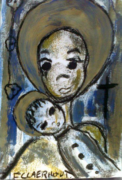 Frans Claerhout **Mixed Medium** (Nativity Scene) Beautiful!!!