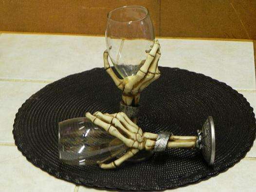 Skeleton Wine Glass