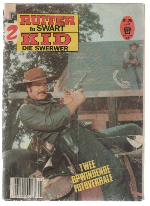 FOTOVERHAAL - RUITER IN SWART EN KID DIE SWERWER, NOMMER 45 (TWEE OPWINDENDE VERHALE)