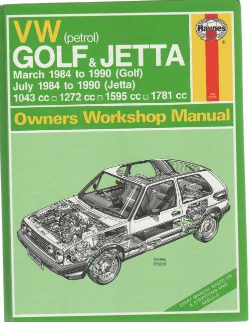 VW (PETROL) GOLF & JETTA, OWNERS WORKSHOP MANUAL (1990)