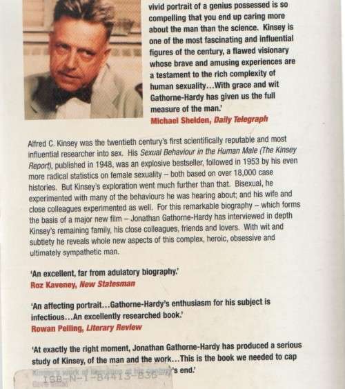 KINSEY, A BIOGRAPHY - JONATHAN GATHORNE-HARDY (2005)