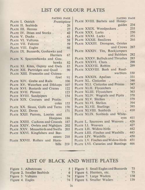 BIRDS OF SOUTH AFRICA - ROBERTS (3 RD IMPRESSION 1961)