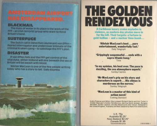 SIX PAPERBACKS BY THE AUTHOR ALISTAIR MACLEAN