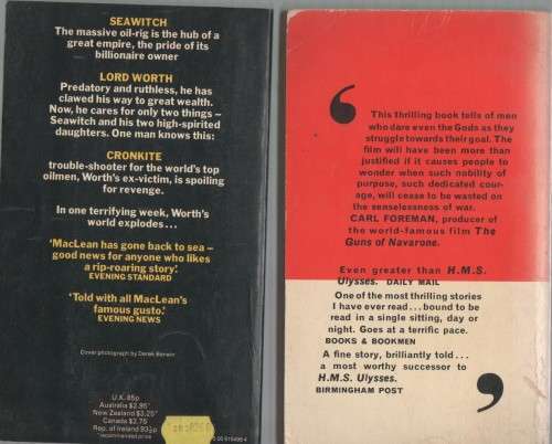 SIX PAPERBACKS BY THE AUTHOR ALISTAIR MACLEAN