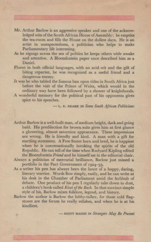 ALMOST IN CONFIDENCE - ARTHUR G BARLOW (SIGNED - 1952)