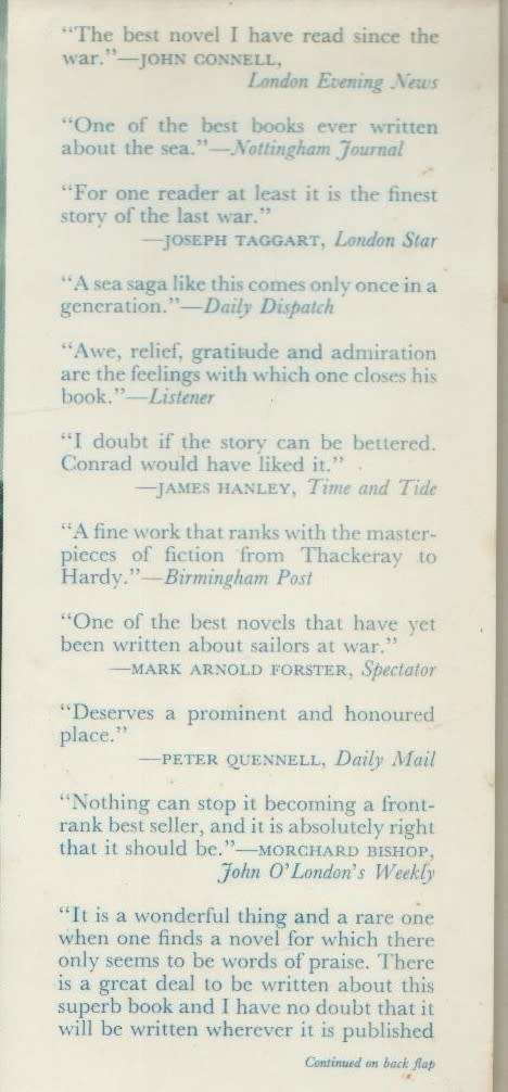 THE CRUEL SEA - NICHOLAS MONSARRAT (1975)