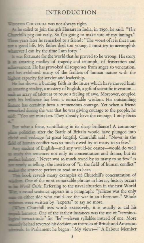 THE WISDOM OF WINSTON CHURCHILL (1 ST PUBLISHED 1956)