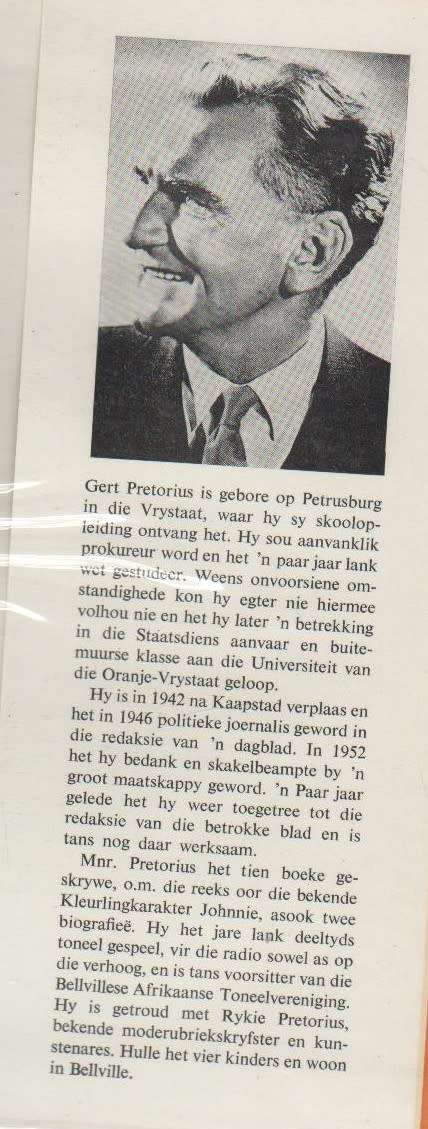 DIE MALANS VAN MOREWAG - GERT PRETORIUS (1965)