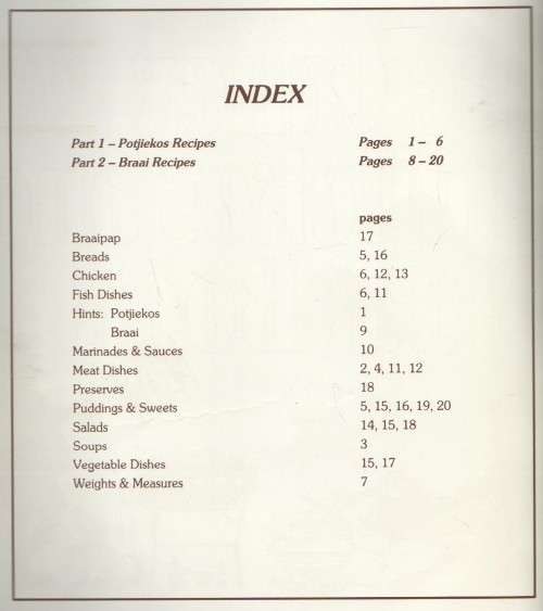 Reserved for Rock. THE CALTEX POTJIEKOS AND BRAAI BOOK