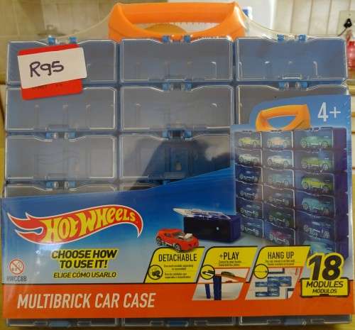 HOT WHEELS COLLECTOR'S PLASTIC MULTIBRICK CAR CASE 18 MODULES