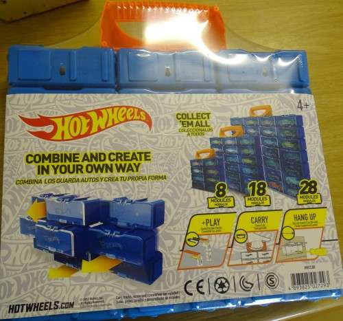 HOT WHEELS COLLECTOR'S PLASTIC MULTIBRICK CAR CASE 18 MODULES