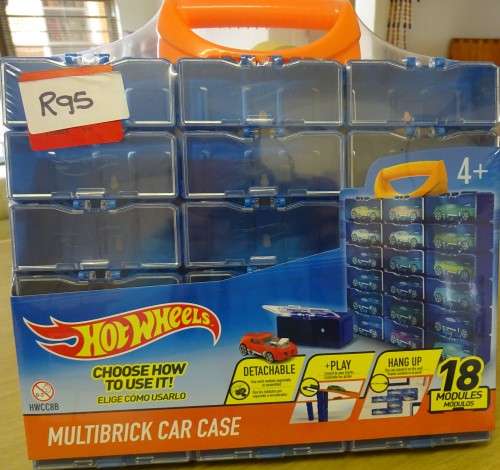 HOT WHEELS COLLECTOR'S PLASTIC MULTIBRICK CAR CASE 18 MODULES