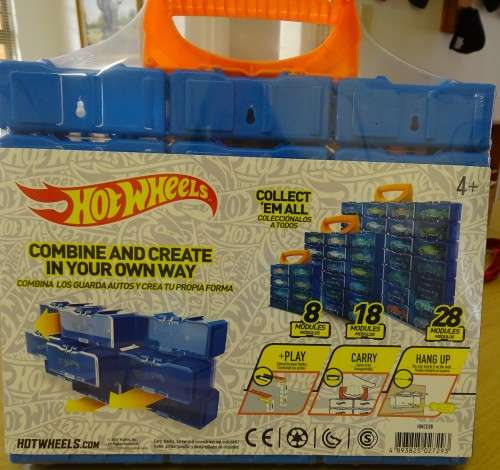 HOT WHEELS COLLECTOR'S PLASTIC MULTIBRICK CAR CASE 18 MODULES