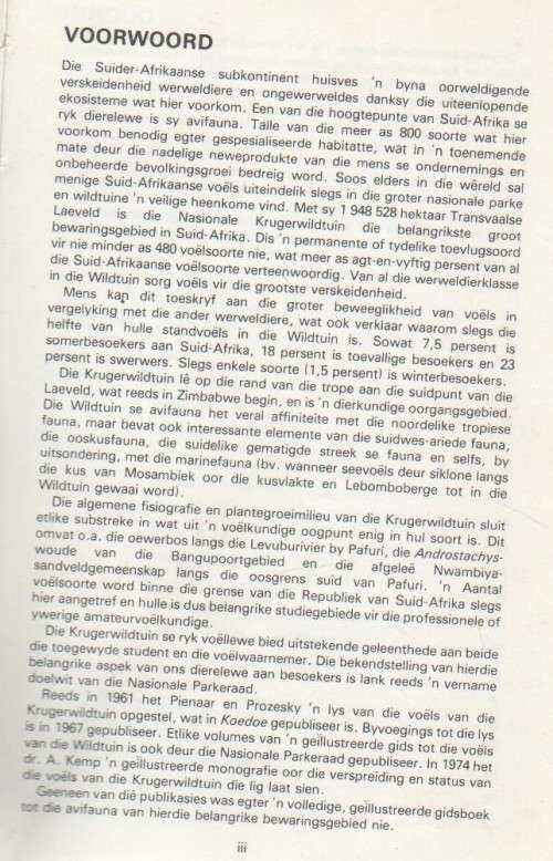 VOELS VAN SUIDER-AFRIKA 1: NASIONALE KRUGERWILDTUIN - KENNETH NEWMAN (1980)