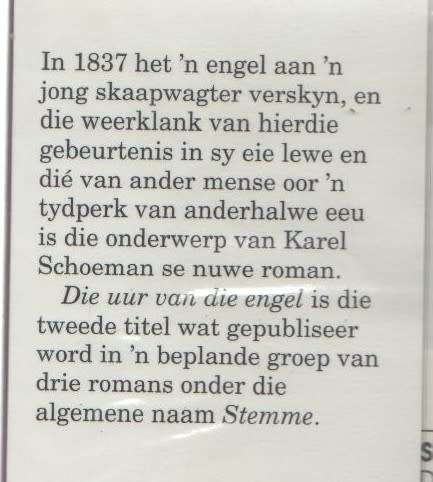 DIE UUR VAN DIE ENGEL - KAREL SCHOEMAN (1995)