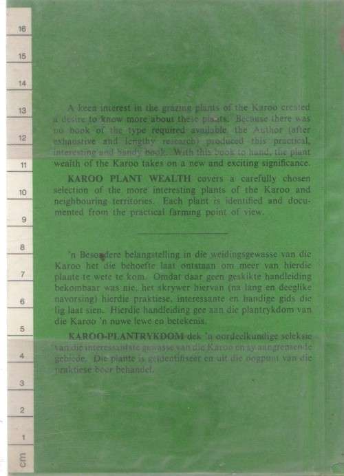 KAROO-PLANTRYKDOM/ KAROO PLANT WEALTH - N K HOBSON (1970)