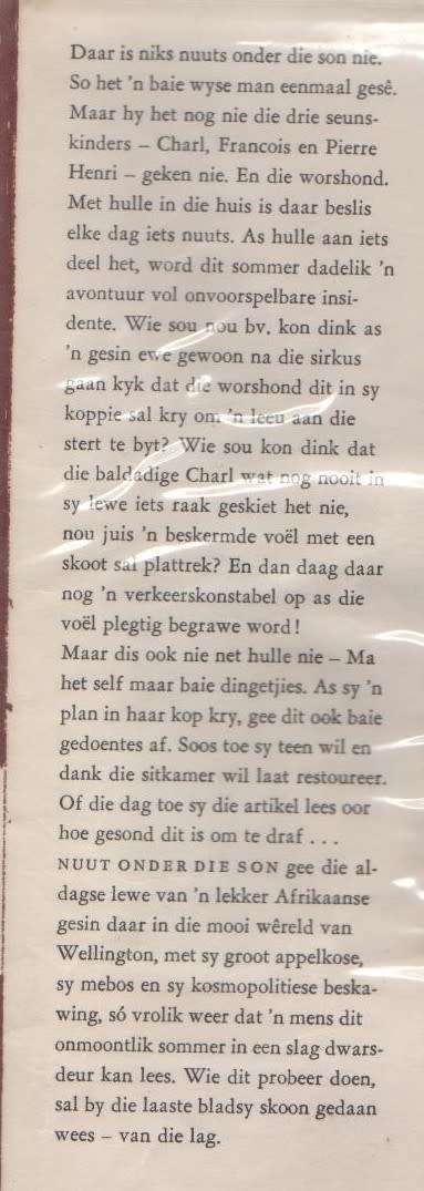 STEL VAN DRIE P H NORTJE BOEKE, OP DIE SONPAD; AAN DIE SONKANT & NUUT ONDER DIE SON