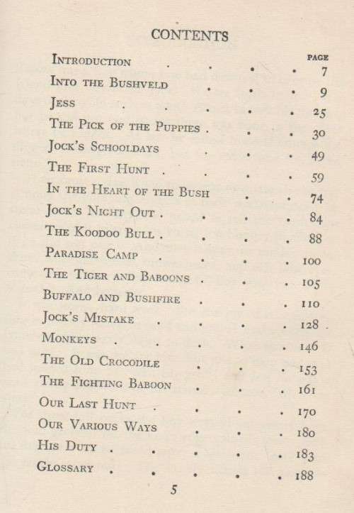 Reserved for Rock JOCK OF THE BUSHVELD - SIR PATRICK FITZPATRICK (11 IMPRESSION 1960)