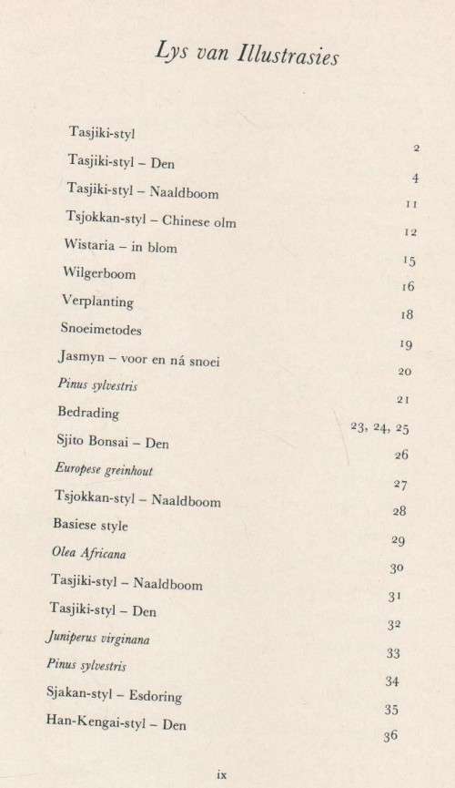 DIE SUID-AFRIKAANSE BONSAI-BOEK - DOUG HALL & DON BLACK (1 STE UITGAWE 1977)