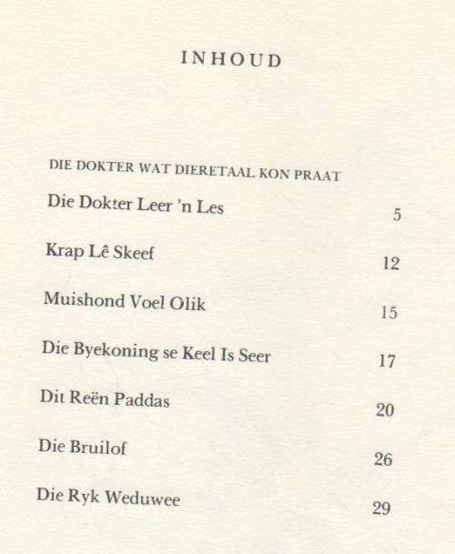 DIE DOKTER WAT DIERETAAL KON PRAAT - PIETER W GROBBELAAR (1 STE UITG 1972)