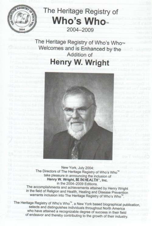 A MORE EXCELLENT WAY TO BE IN HEALTH - HENRY W WRIGHT (2009)