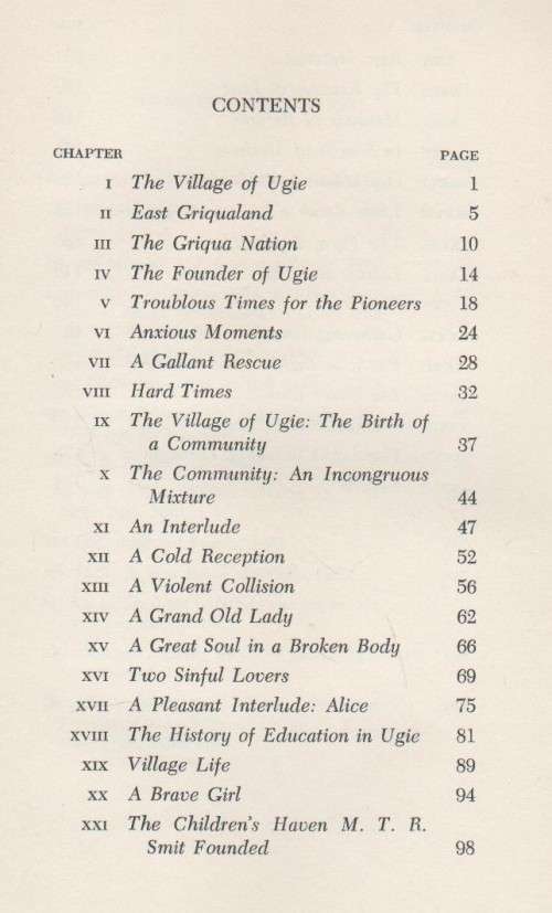 THE ROMANCE OF THE VILLAGE UGIE - DS M T R SMIT (1964)