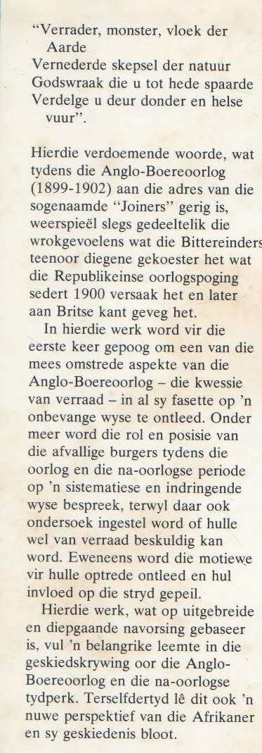 Die Hendsoppers en Joiners - AM Grundlingh (1979) ANGLO-BOEREOORLOG