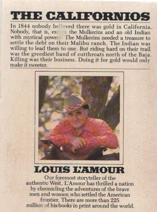 THE CALIFORNIOS - LOUIS L`AMOUR (1974) WESTERN