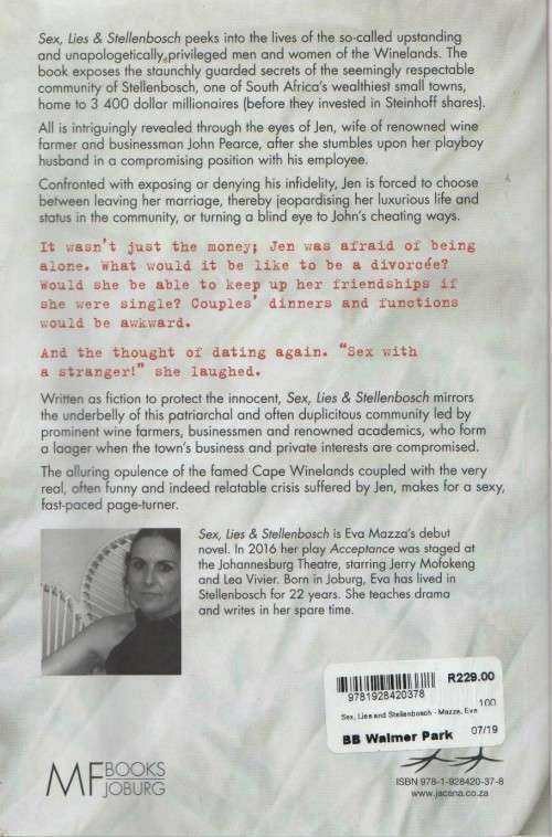 SEX, LIES and STELLENBOSCH - EVA  MAZZA (2019)