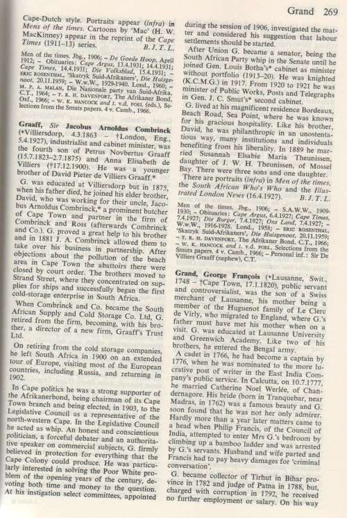 VOLUME I AND II , DICTIONARY OF SOUTH AFRICAN BIOGRAPHY - HUMAN SCIENCES RESEARCH COUNCIL