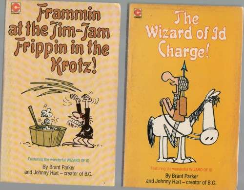 2 X COMIC BOOKS: THE WIZARD OF ID CHARGE! AND FRAMMIN AT THE JIM-JAM FRIPPIN IN THE KROTZ