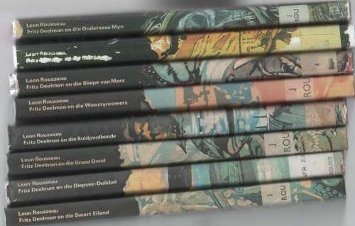 VOLLEDIGE STEL FRITZ DEELMAN HARDEBANDBOEKE DEUR LEON ROUSSEAU (EEN BOEK DEUR DIE SKRYWER ONDERTEKEN