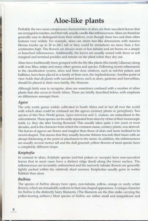 GUIDE TO THE ALOES OF SOUTH AFRICA - BEN-ERIK VAN WYK & GIDEON SMITH (2ND EDITION 2003)