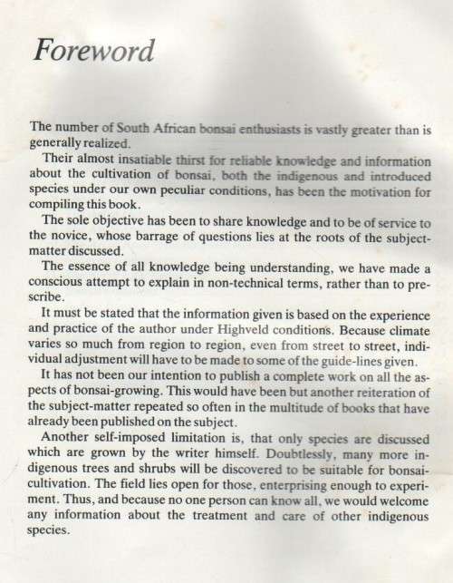 BONSAI FOR EVERYONE - ARSENE C P BULTINCK  (5TH IMPRESSION 1990)