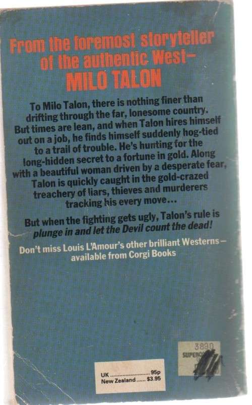 MILO TALON - LOUIS L`AMOUR (1981 - WESTERN)