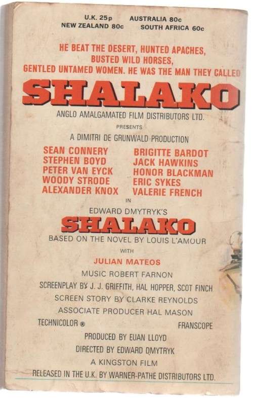 SHALAKO - LOUIS L`AMOUR (1971 - WESTERN)