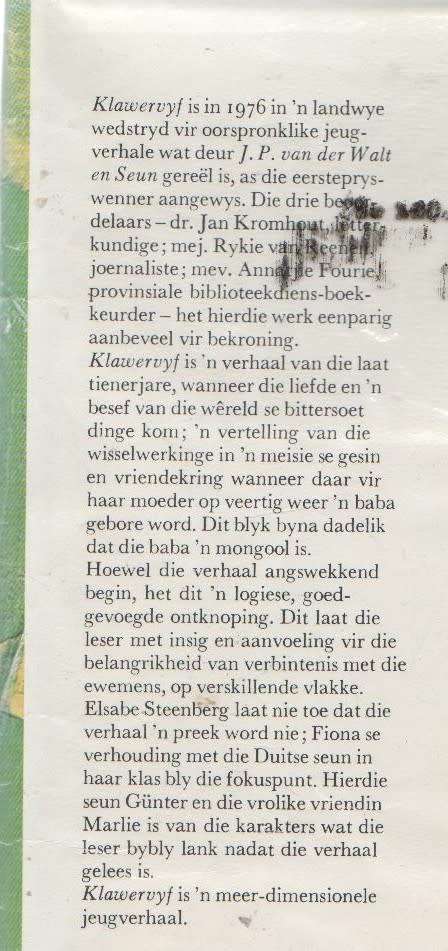 KLAWERVYF - ELSABE STEENBERG (1 STE DRUK 1976)