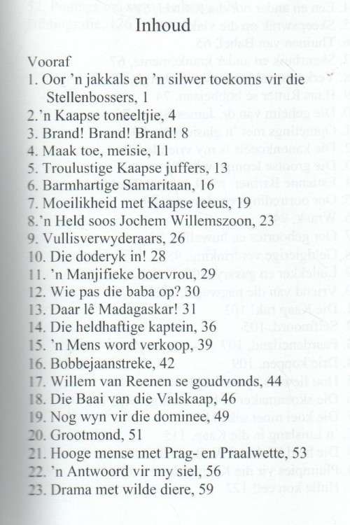 JUWEELVERHALE UIT DIE OU KAAP - JAPIE COETZEE (1 STE UITGAWE 2002 - GETEKEN DEUR DIE SKRYWER)