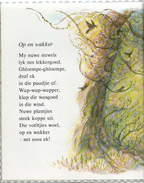 OP EN WAKKER - SHIRLEY HUGHES (1 STE AFRIKAANSE UITGAWE 1988)