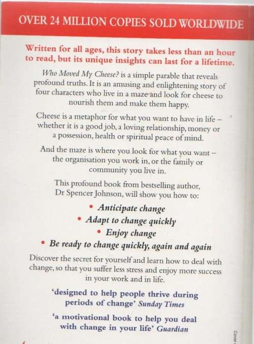 WHO MOVED MY CHEESE - DR SPENCER JOHNSON (2007)