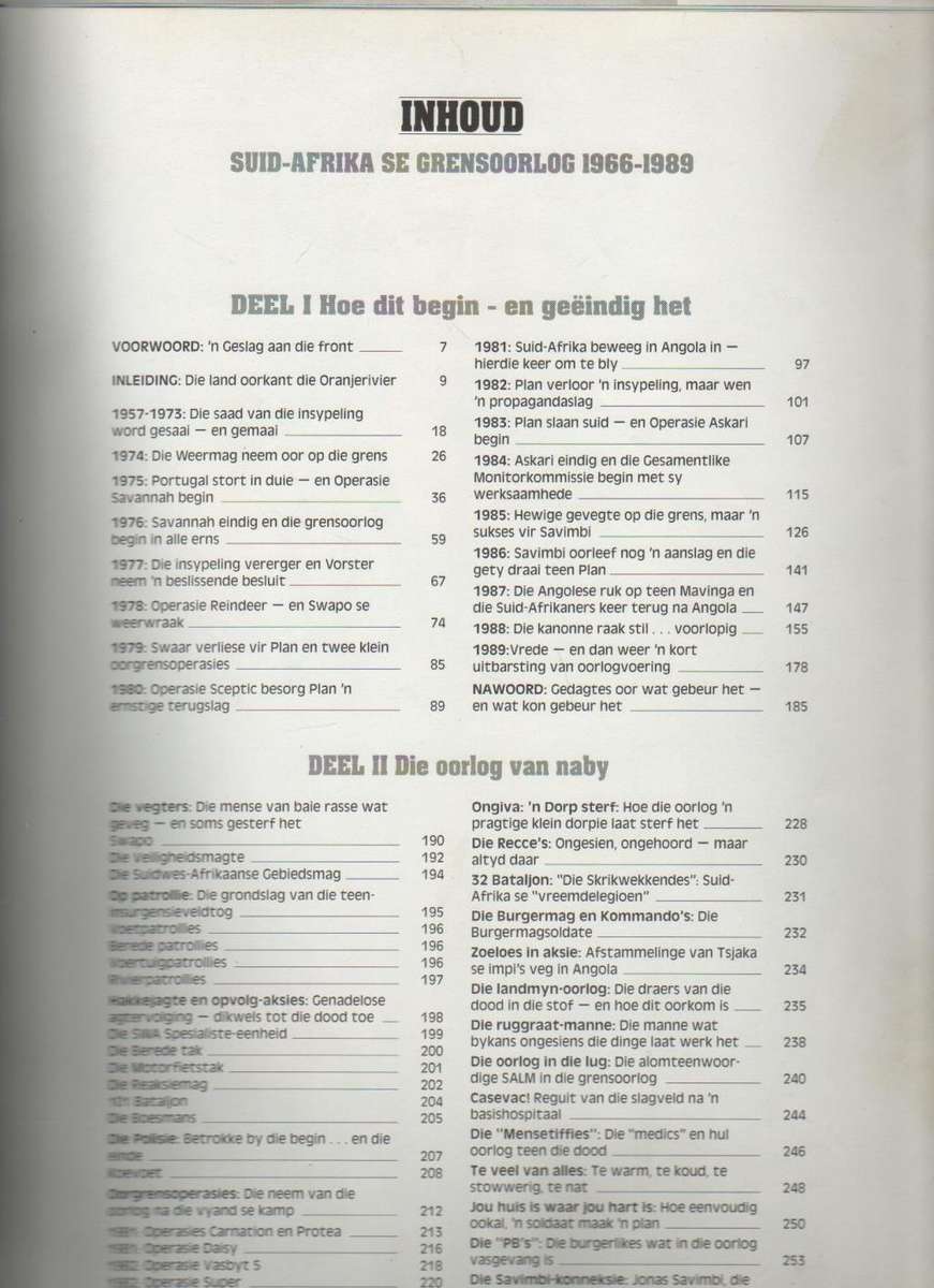 SUID-AFRIKA SE 1966 GRENS OORLOG 1989 - WILLEM STEENKAMP (1990)