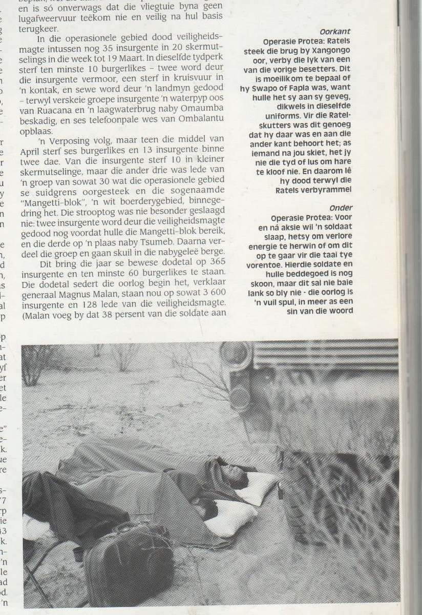 SUID-AFRIKA SE 1966 GRENS OORLOG 1989 - WILLEM STEENKAMP (1990)